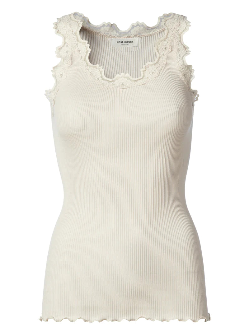 Rosemunde Iconic Silk Top - Soft Powder