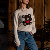 Valentine Bear Jumper - Cream