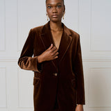 Velvet Blazer - Choco