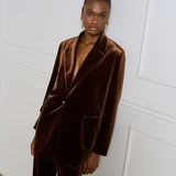 Velvet Blazer - Choco