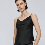 Draped Top with Straps - Black