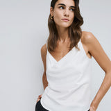 Draped Top with Straps - Off White