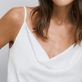 Draped Top with Straps - Off White