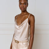 Draped Top with Straps - Vanilla