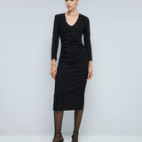 Ruched Dress - Black