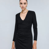 Ruched Dress - Black
