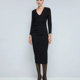 Ruched Dress - Black