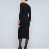 Ruched Dress - Black