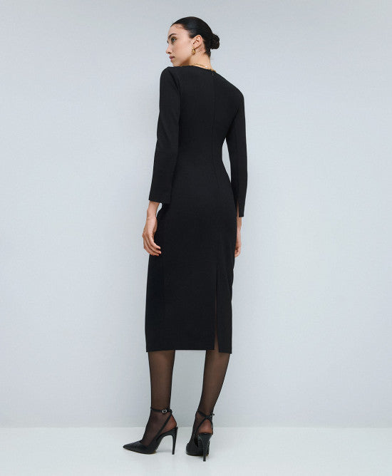 Ruched Dress - Black
