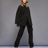 Oversized Shirt with Muslin - Black