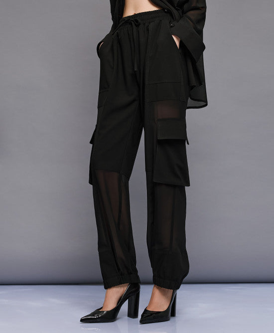 Cargo Pants with Muslin - Black