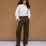 Striped Shirt with Wide Cuffs - Off White