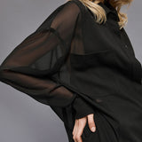 Oversized Shirt with Muslin - Black