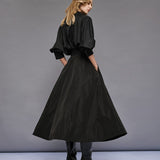 Shirt with Puff Sleeves - Black