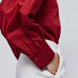 Shirt with Puff Sleeves - Cherry