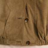 Lise Leather Jacket - Khaki Green