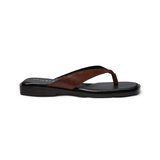 PALina Leather Flip Flops - Brown