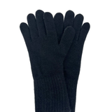 Wool & Cashmere Solid Gloves - Black