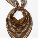 Chevron Border Scarf - Mustard