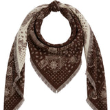 Large Triangle Bandana Scarf - Chocolate