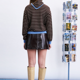 Kastro Cardigan & Scarf Set - Brown/Ice