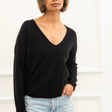 Camilla V-neck Jumper - Black