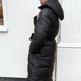 Long Puffer Jacket - Black