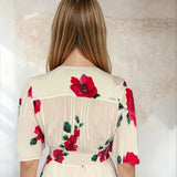 Imelda Dress - Cream Poppy