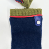 Wool & Cashmere Leather Trim Gloves - Marino
