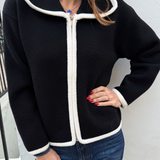 Fern Trim Jacket- Black