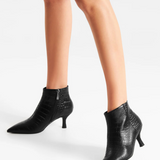 Vera Croco Boots  - Black