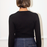 Gabby Ribbed Top - Black