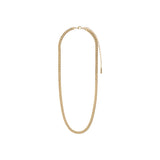 Fuchsia Curb Chain Necklace - Gold