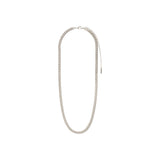 Fuchsia Curb Chain Necklace - Silver