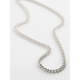 Fuchsia Curb Chain Necklace - Silver