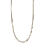 Fuchsia Curb Chain Necklace - Silver