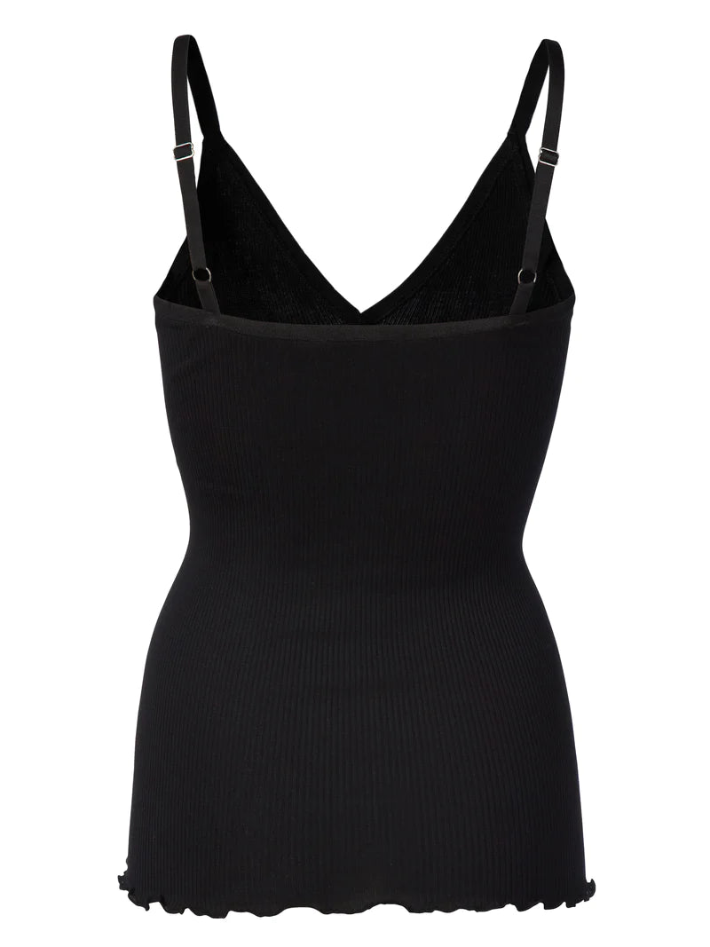 Belle V-neck Top - Black