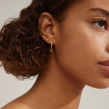 Elna Crystal Earrings - Gold