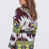Astrid Cardigan - Lime/Wine Mix