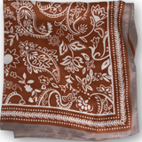 Paisley Flower Scarf - Terracotta