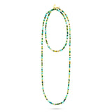 Long Beaded Necklace - Turquoise