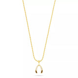 Wishbone Pendant Necklace - Tiger's Eye