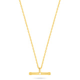 T- Bar Pendant LIGHT Necklace - Gold