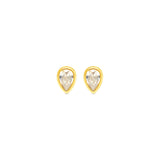 Pear Drop Studs - CZ