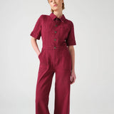 Elodie A-I-O Jumpsuit - Burgundy