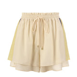 The Asha Shorts - Canary Stripe