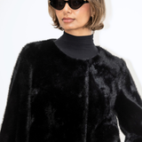Gabriella Faux Fur Jacket - Black