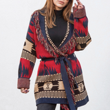 Astrid Cardigan - Red/Navy Mix