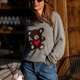 Valentine Bear Jumper - Grey