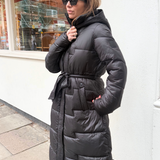Long Puffer Jacket - Black